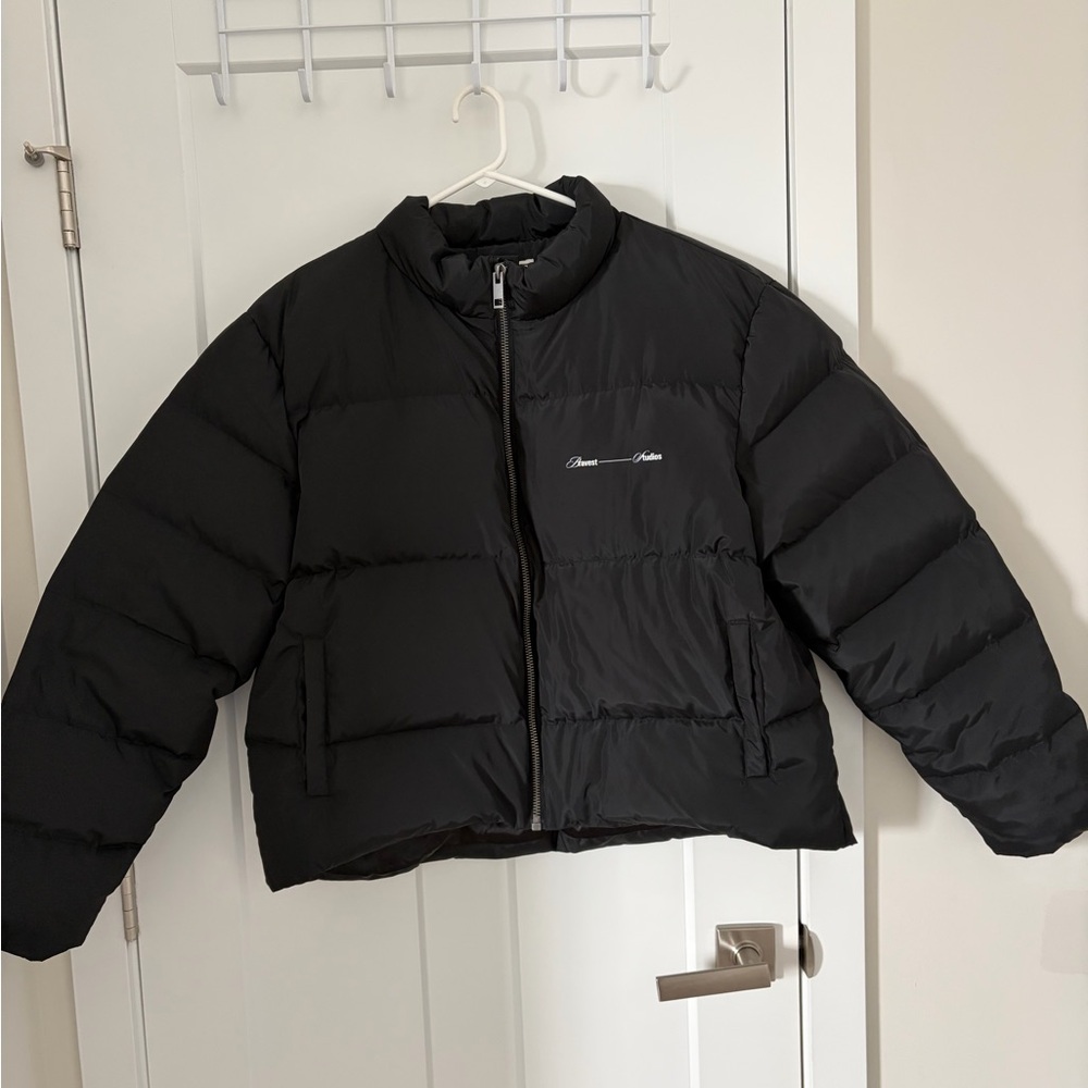 Bravest Studios Black Cropped Puffer Jacket